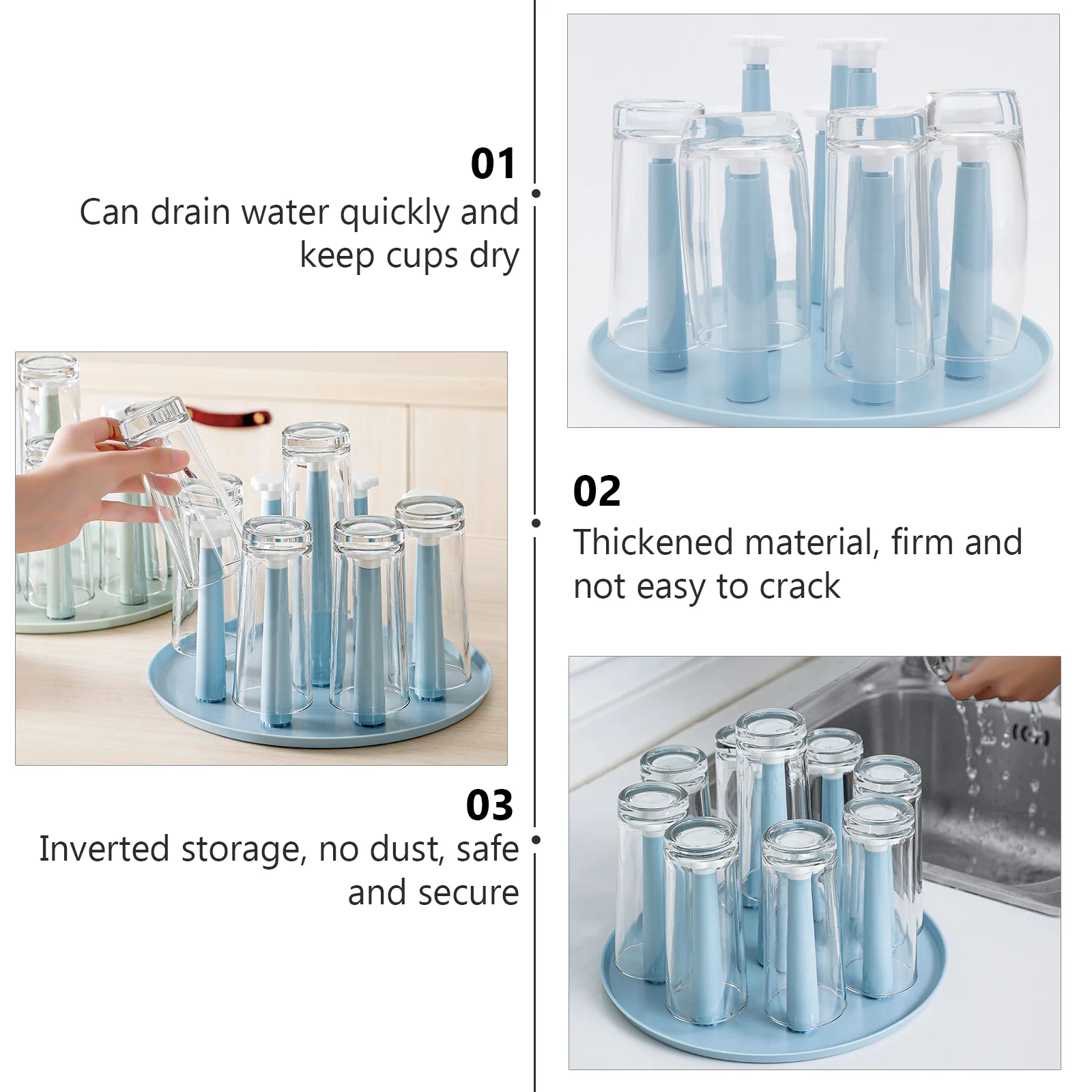 Cup Draining Shelf Household ganizer Drainage Dry Cups Kitchen Living Room Use Practical Design Style
Cup Draining Shelf Household ganizer Drainage Dry Cups Kitchen Living Room Use Practical Design Style