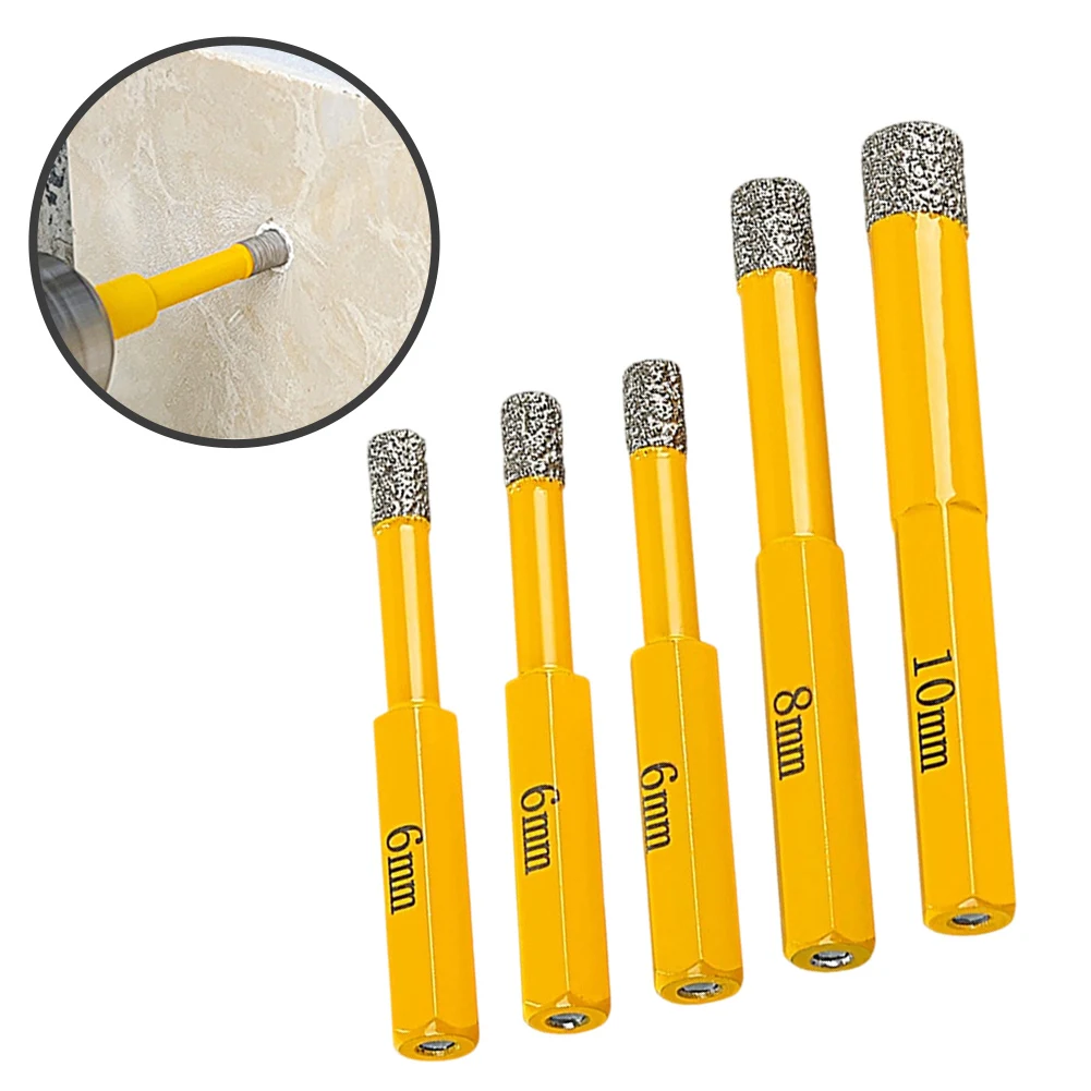 5PCS 6-10mm Hexagonal Shank Brazed Dry Ceramic Tile Drill Bit For Marble Granite Hole Opener Drill Bit Power Tools
5PCS 6-10mm Hexagonal Shank Brazed Dry Ceramic Tile Drill Bit For Marble Granite Hole Opener Drill Bit Power Tools