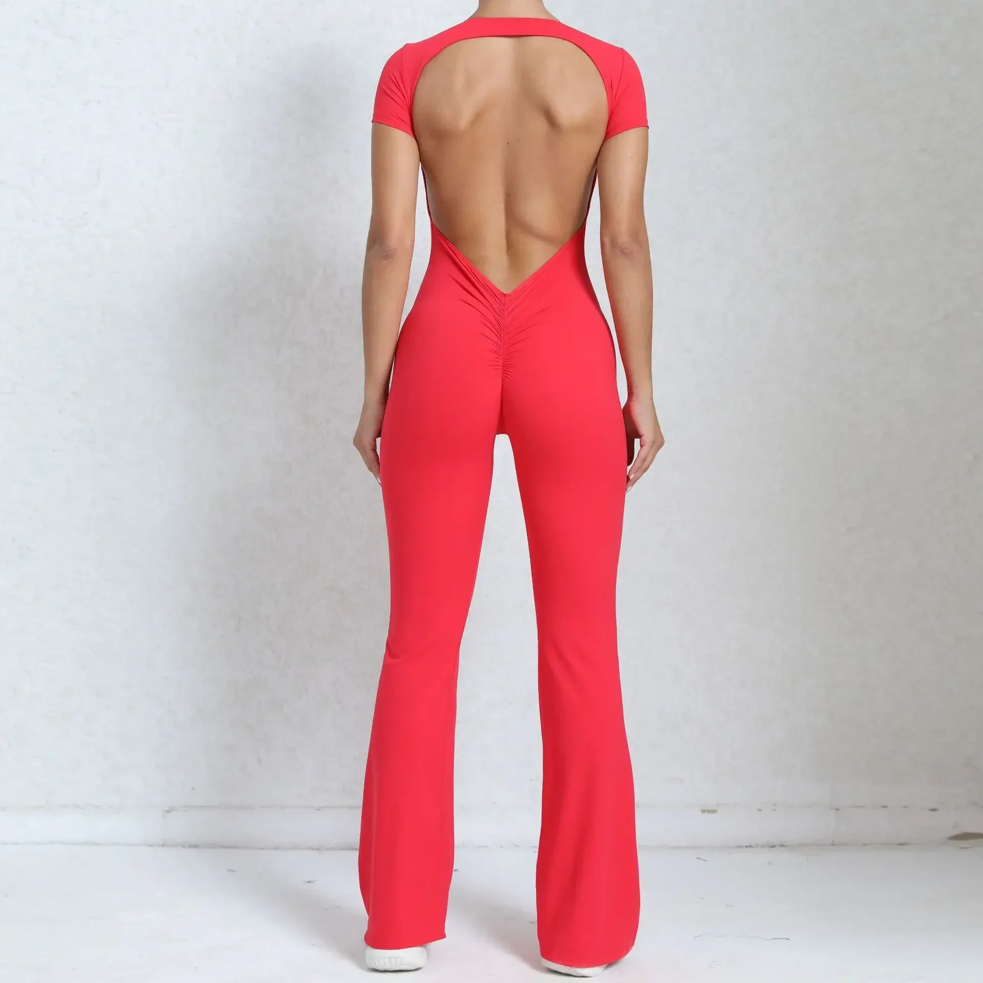 Seamless Yoga Women Jumpsuits Sports Fitness Hip-lifting Backless Short-Sleeved Nude Feel Horn Leggings One-Piece Tracksuits
Seamless Yoga Women Jumpsuits Sports Fitness Hip-lifting Backless Short-Sleeved Nude Feel Horn Leggings One-Piece Tracksuits