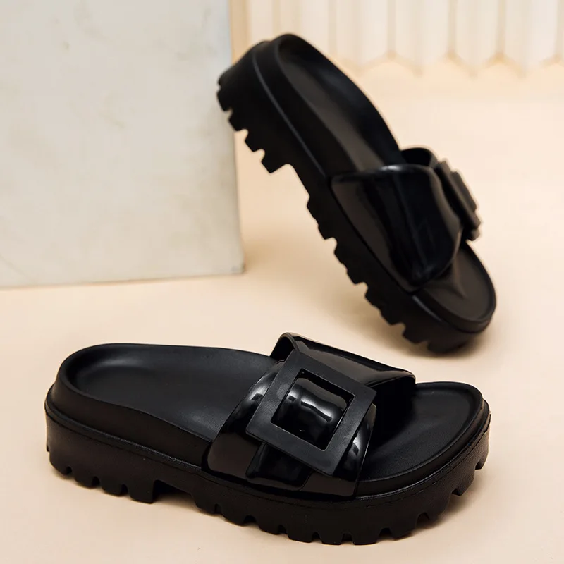New women's Korean style fashionable slippers for wearing on the outside, thick soled, height increasing, versatile, one-piece,
New women's Korean style fashionable slippers for wearing on the outside, thick soled, height increasing, versatile, one-piece,