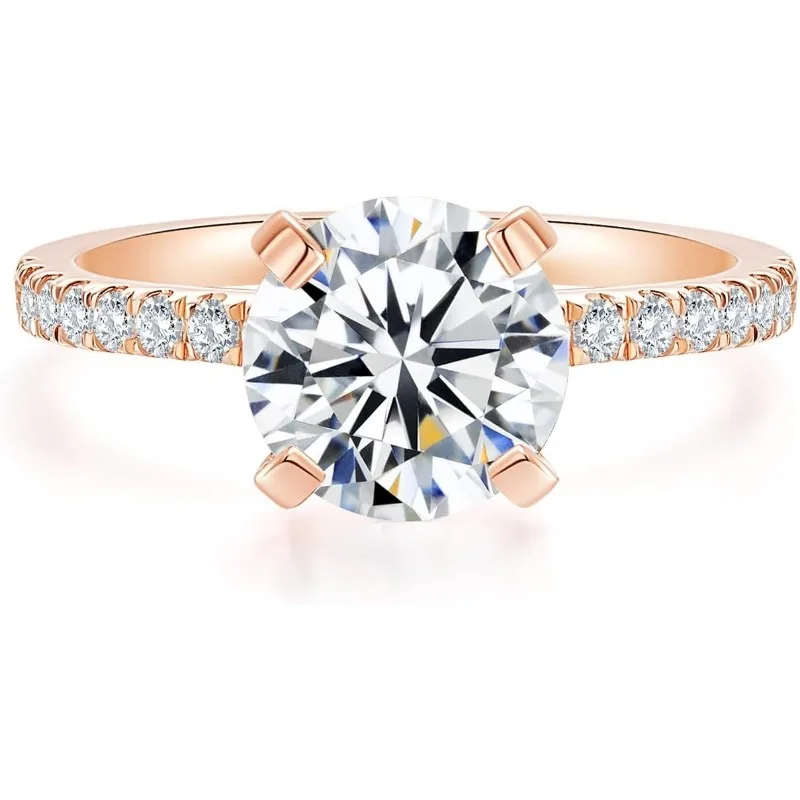 S925 Sterling Silver Ring Plated Rose Gold 18K Moissanite D Color VVS1 Engagement Diamond Rings Promise For Women Jewelry
S925 Sterling Silver Ring Plated Rose Gold 18K Moissanite D Color VVS1 Engagement Diamond Rings Promise For Women Jewelry