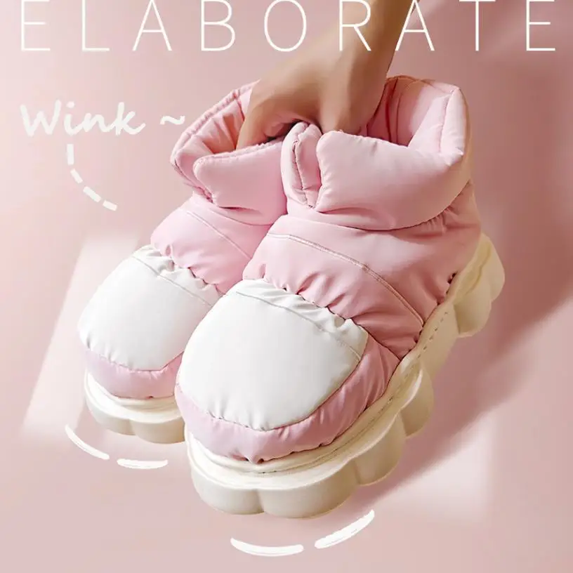 Winter Warm Cotton Slippers for Women Men Outdoor High Top Shoes Couples Fluffy Snow Boots Thick Sole Soft Plush Girls Footwear
Winter Warm Cotton Slippers for Women Men Outdoor High Top Shoes Couples Fluffy Snow Boots Thick Sole Soft Plush Girls Footwear