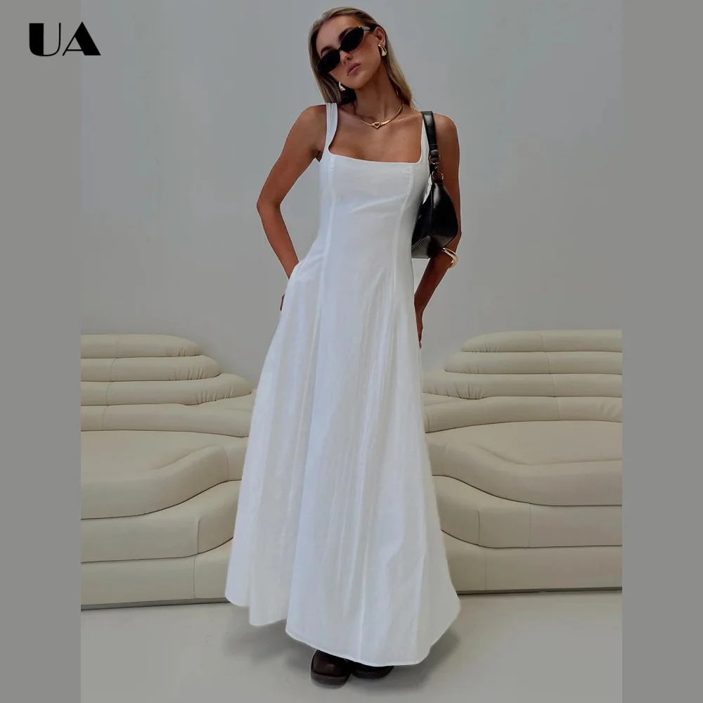 ULBYANRY Trendy A-line Square Neck Maxi Dress for Woman, Simple Solid Sleeveless Daily Dress, Customized Ins Style Long Dress
ULBYANRY Trendy A-line Square Neck Maxi Dress for Woman, Simple Solid Sleeveless Daily Dress, Customized Ins Style Long Dress