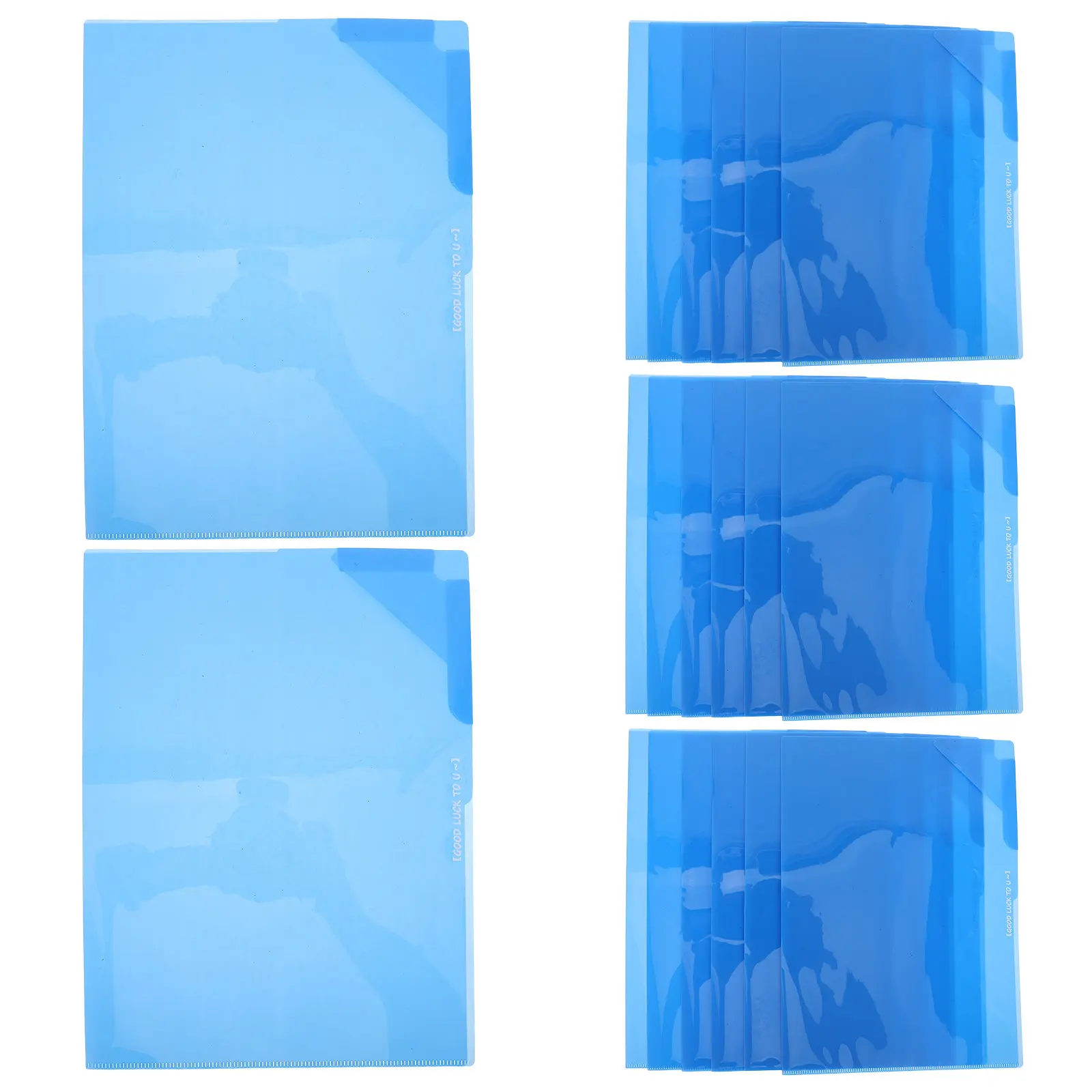24Pcs A4 Office Plastic Document Folder Blue L Shaped Folder Waterproof File Organizer Presentation Report Pouch
24Pcs A4 Office Plastic Document Folder Blue L Shaped Folder Waterproof File Organizer Presentation Report Pouch