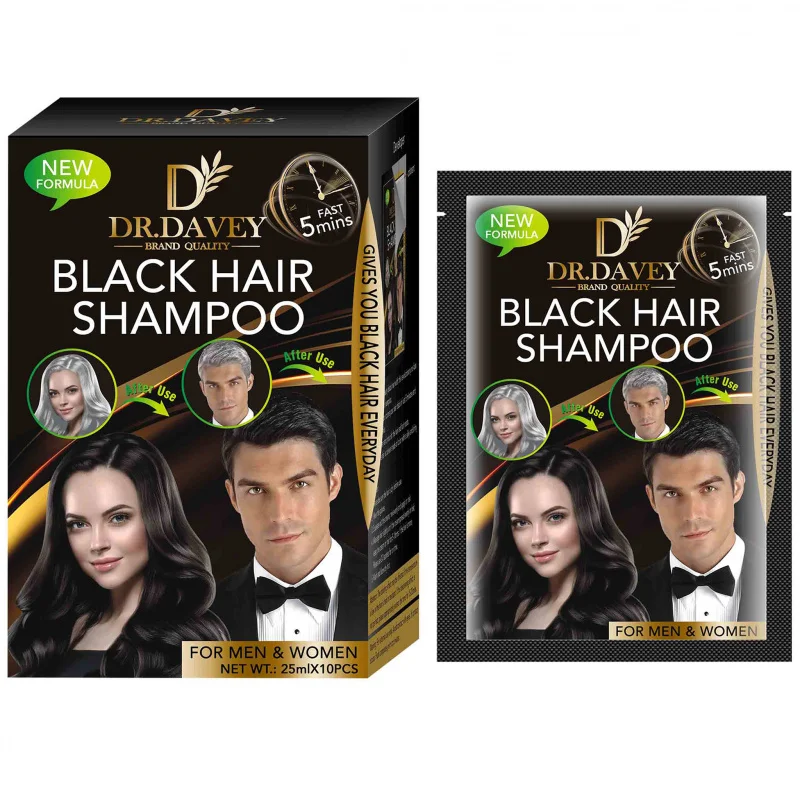 DR.DAVEY Boxed25ml×10PCS Black hair dye nourishes hair, cleanses and cares for it, and is a coloring hair care shampoo
DR.DAVEY Boxed25ml×10PCS Black hair dye nourishes hair, cleanses and cares for it, and is a coloring hair care shampoo