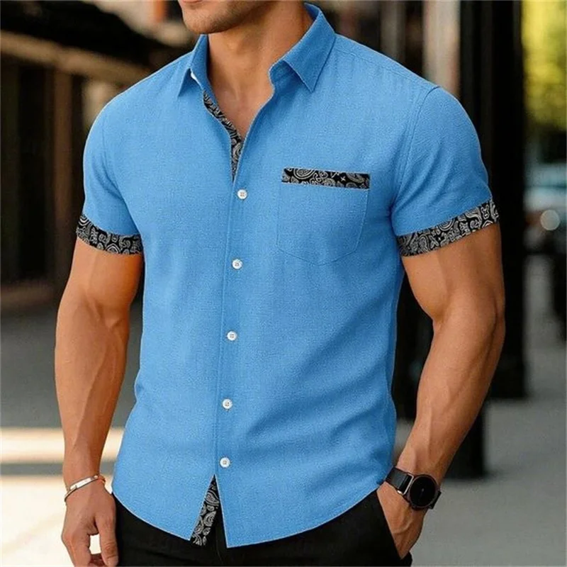 Men's cotton and linen short-sleeved Hawaiian holiday print shirt plus size spring and summer casual tops XS-6XL sizes
Men's cotton and linen short-sleeved Hawaiian holiday print shirt plus size spring and summer casual tops XS-6XL sizes