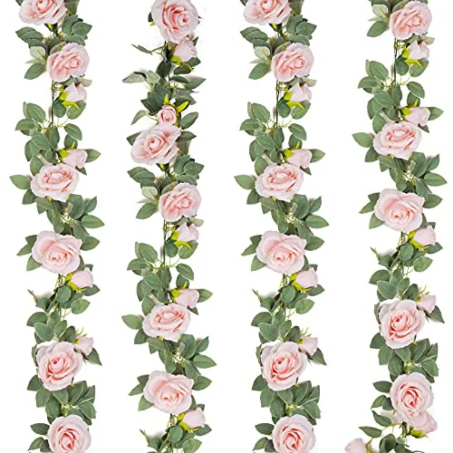 4Pcs 26 FT Artificial Rose Vine Fake Flower Garland Fake Silk Rose Hanging Vine for Wedding Party Background Arch Garden Backgr
4Pcs 26 FT Artificial Rose Vine Fake Flower Garland Fake Silk Rose Hanging Vine for Wedding Party Background Arch Garden Backgr