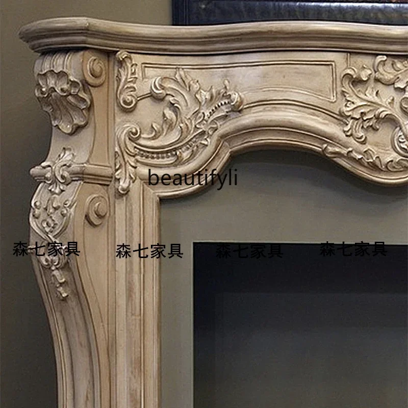 Y48 French light luxury retro solid wood carving flower old fireplace European style, decorative fireplace frame background wall
Y48 French light luxury retro solid wood carving flower old fireplace European style, decorative fireplace frame background wall
