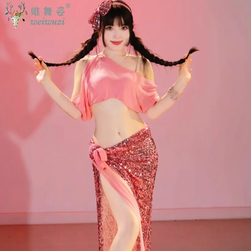 Belly Dance Female Adult Elegant Cool And Breathable Dress Practice Clothes Sequins Long Skirt Profession Performance Clothing 
Belly Dance Female Adult Elegant Cool And Breathable Dress Practice Clothes Sequins Long Skirt Profession Performance Clothing