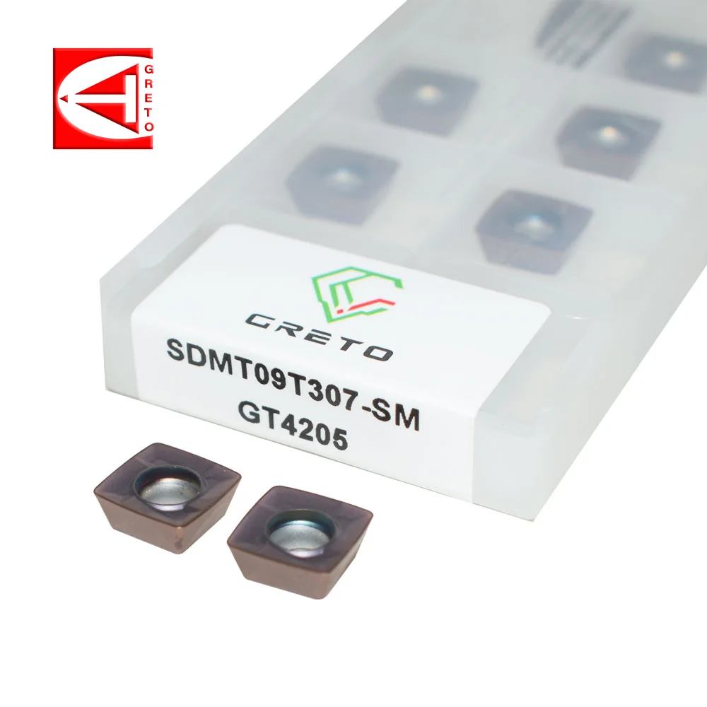 GRETO SDMT09T307-SM GT4205 Carbide Cutting Milling Tools Inserts For Metal Cut SDMT 09T307
GRETO SDMT09T307-SM GT4205 Carbide Cutting Milling Tools Inserts For Metal Cut SDMT 09T307