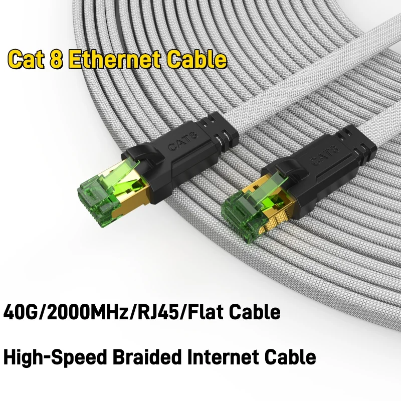 MIZIQIER Плоский сетевой кабель Cat8 длиной до 100 футов, 40 Гбит/с, RJ45, кабель для интернет-LAN, патч-корд для модема-маршрутизатора, игрового ПК PS4/5/6 Xbox
MIZIQIER Плоский сетевой кабель Cat8 длиной до 100 футов, 40 Гбит/с, RJ45, кабель для интернет-LAN, патч-корд для модема-маршрутизатора, игрового ПК PS4/5/6 Xbox