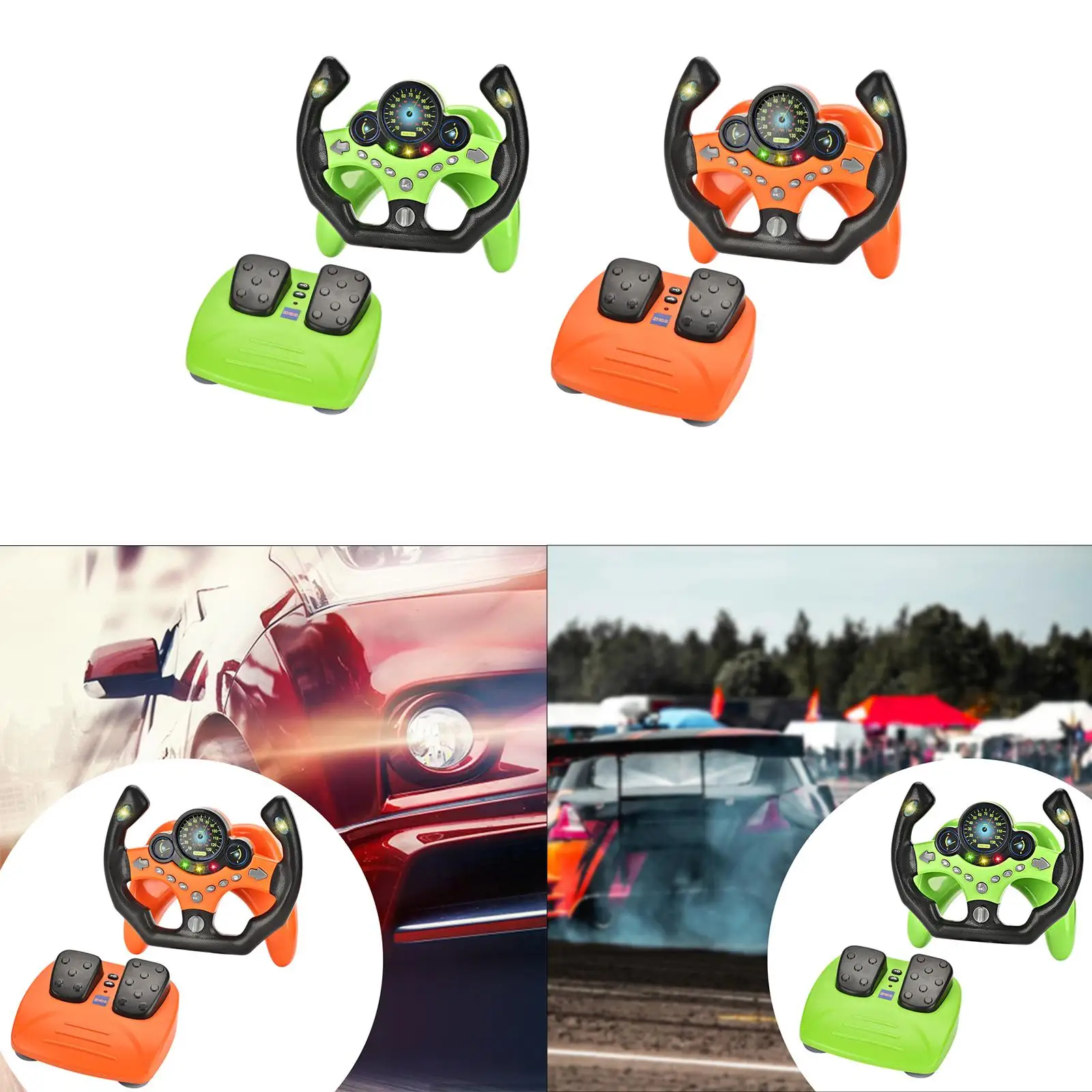 Steering Wheel Set with Brake Pedal with Light Sound Copilot Toy Kids Driving Playset for Games Birthday Party Indoor Outdoor
Steering Wheel Set with Brake Pedal with Light Sound Copilot Toy Kids Driving Playset for Games Birthday Party Indoor Outdoor