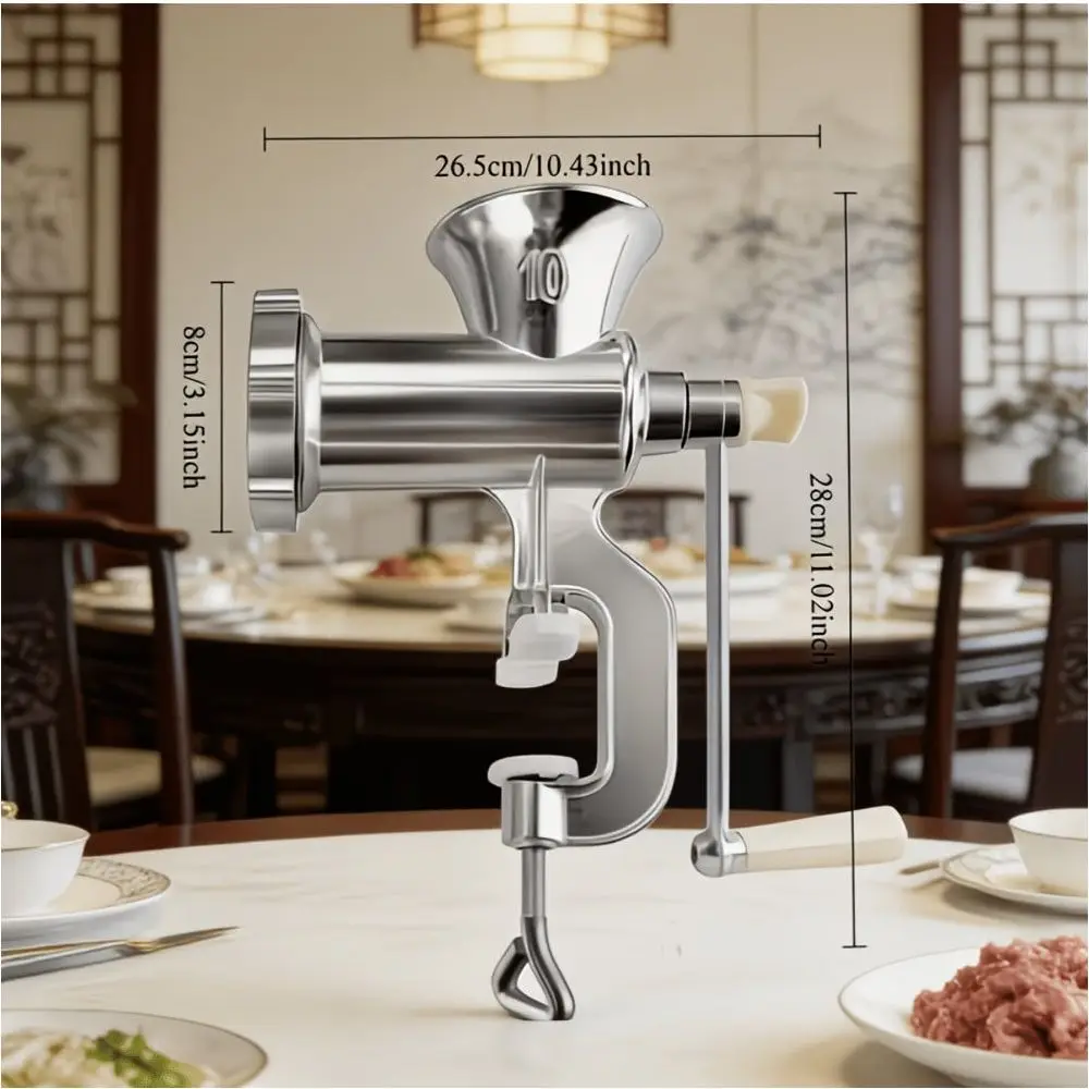 Duty Manual Meat Grinder With Sausage Stuffer Hand Crank Operated Board System Suitable For Homemade Sausages, Meats, Vegetable
Duty Manual Meat Grinder With Sausage Stuffer Hand Crank Operated Board System Suitable For Homemade Sausages, Meats, Vegetable
