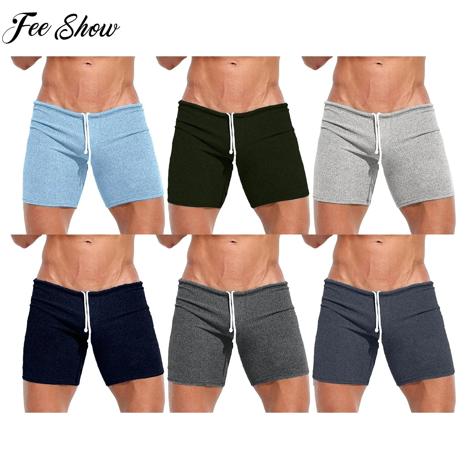 Men Stretchy Ribbed Athletic Shorts Drawstring Solid Color Shorts for Workout Fitness Running
Men Stretchy Ribbed Athletic Shorts Drawstring Solid Color Shorts for Workout Fitness Running