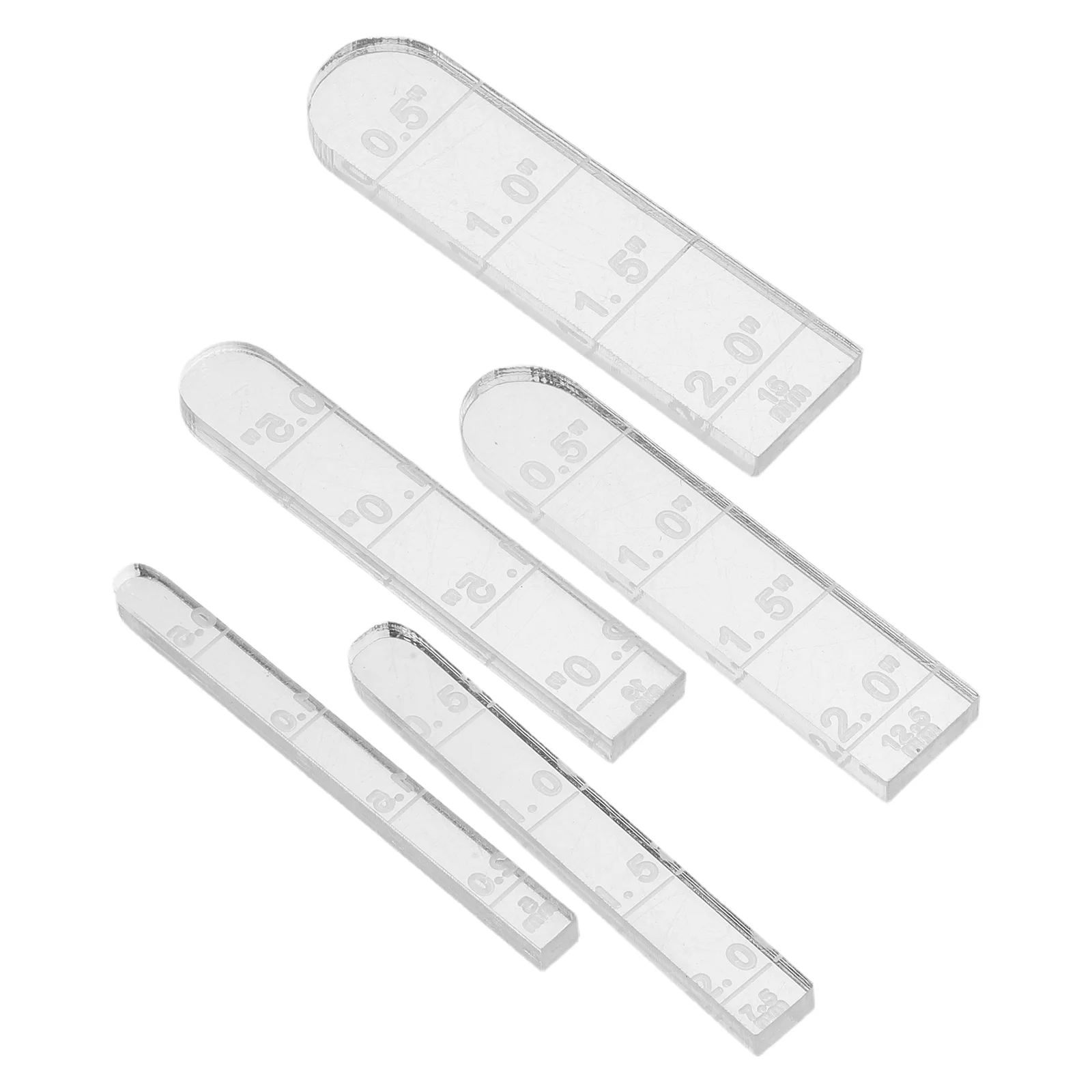 5Pcs Polymer Clay Thickness Guide Acrylic Rainbow Arch Guide Set Clay Rolling Depth Tool Earrings Jewelry Supplies Crafting
5Pcs Polymer Clay Thickness Guide Acrylic Rainbow Arch Guide Set Clay Rolling Depth Tool Earrings Jewelry Supplies Crafting