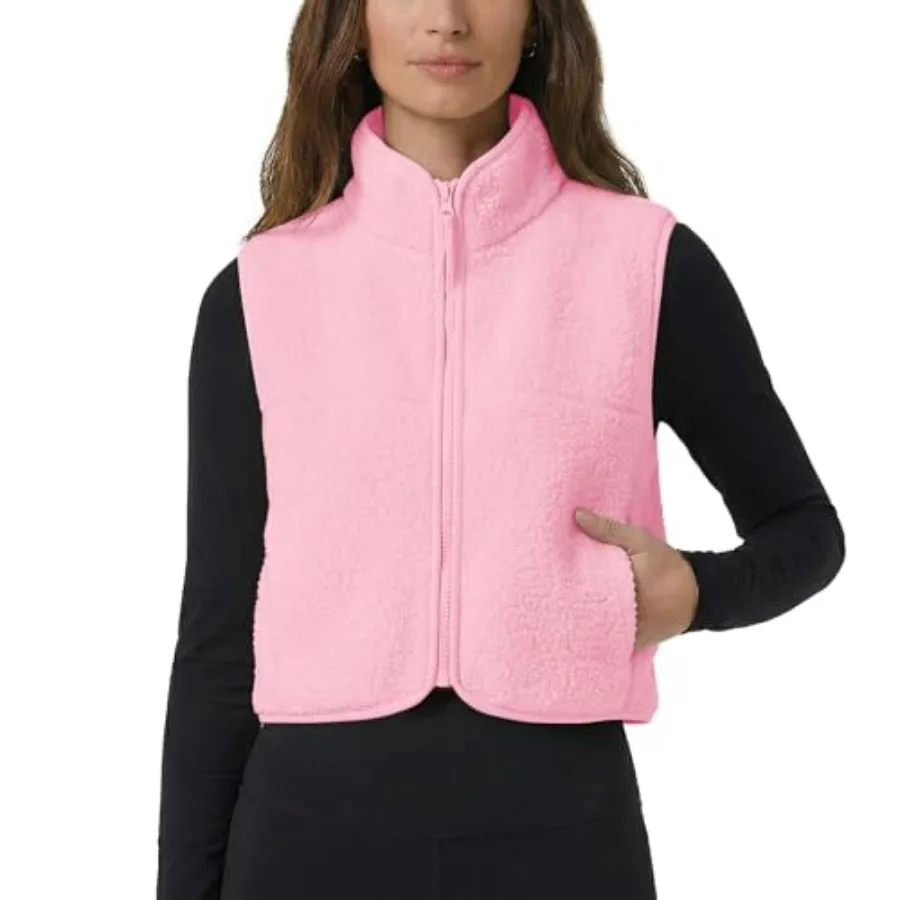 Cropped Fleece Vest Women Zip Up Stand Collar Warm Sherpa Vest Fall Cute Sleeveless Fleece Waistcoat with Pocket
Cropped Fleece Vest Women Zip Up Stand Collar Warm Sherpa Vest Fall Cute Sleeveless Fleece Waistcoat with Pocket