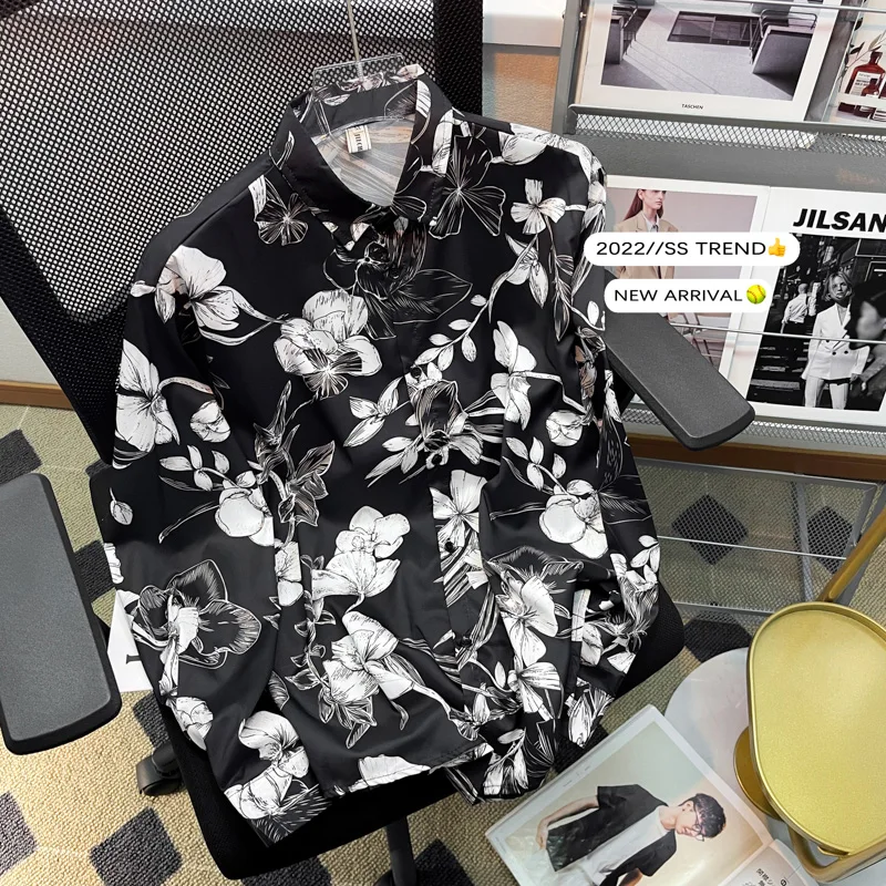 Advanced Floral irt Men's Long Sve Spring Autumn Japanese Sle Design Sense Hong Kong Sle Haome irt
Advanced Floral irt Men's Long Sve Spring Autumn Japanese Sle Design Sense Hong Kong Sle Haome irt