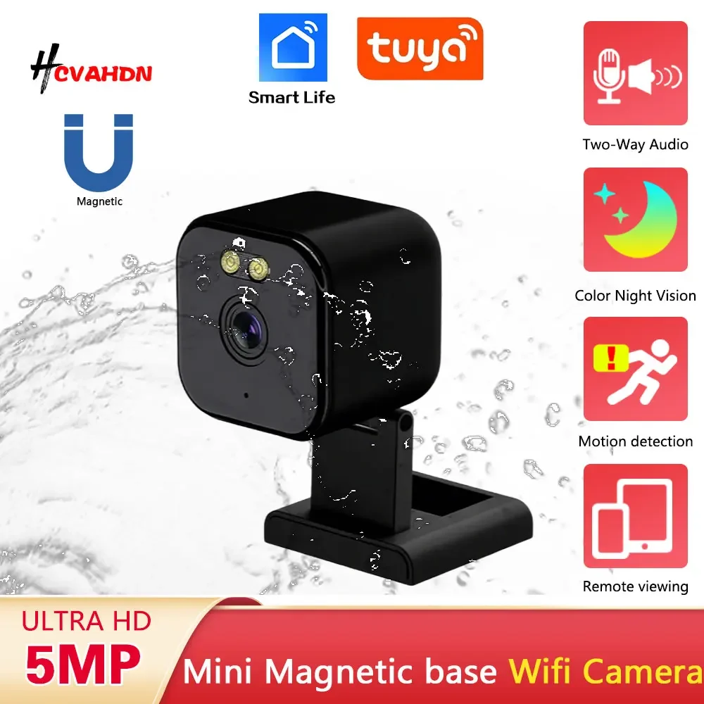 Tuya Home Black Mini WIFI Camera Night Vision Two-Way Audio Magnetic Color Night Vision Built-in Siren for Home Cloud Storage
Tuya Home Black Mini WIFI Camera Night Vision Two-Way Audio Magnetic Color Night Vision Built-in Siren for Home Cloud Storage