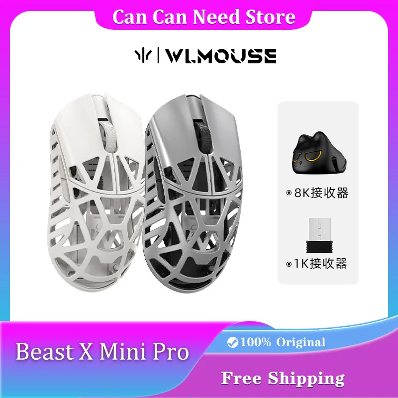 WLmouse BEAST X MINI Pro Wireless Mouse PAW3950HS Sensor 8K Magnesium Alloy Lightweight FPS Gaming Mouse Custom Mice
WLmouse BEAST X MINI Pro Wireless Mouse PAW3950HS Sensor 8K Magnesium Alloy Lightweight FPS Gaming Mouse Custom Mice