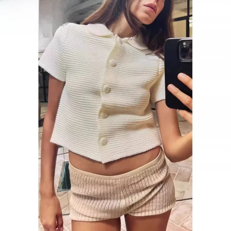 Ранняя осень, Новое поступление, женский модный универсальный маленький круглый воротник Thi ort Sve, повседневный вязаный открытый кардиган
Ранняя осень, Новое поступление, женский модный универсальный маленький круглый воротник Thi ort Sve, повседневный вязаный открытый кардиган