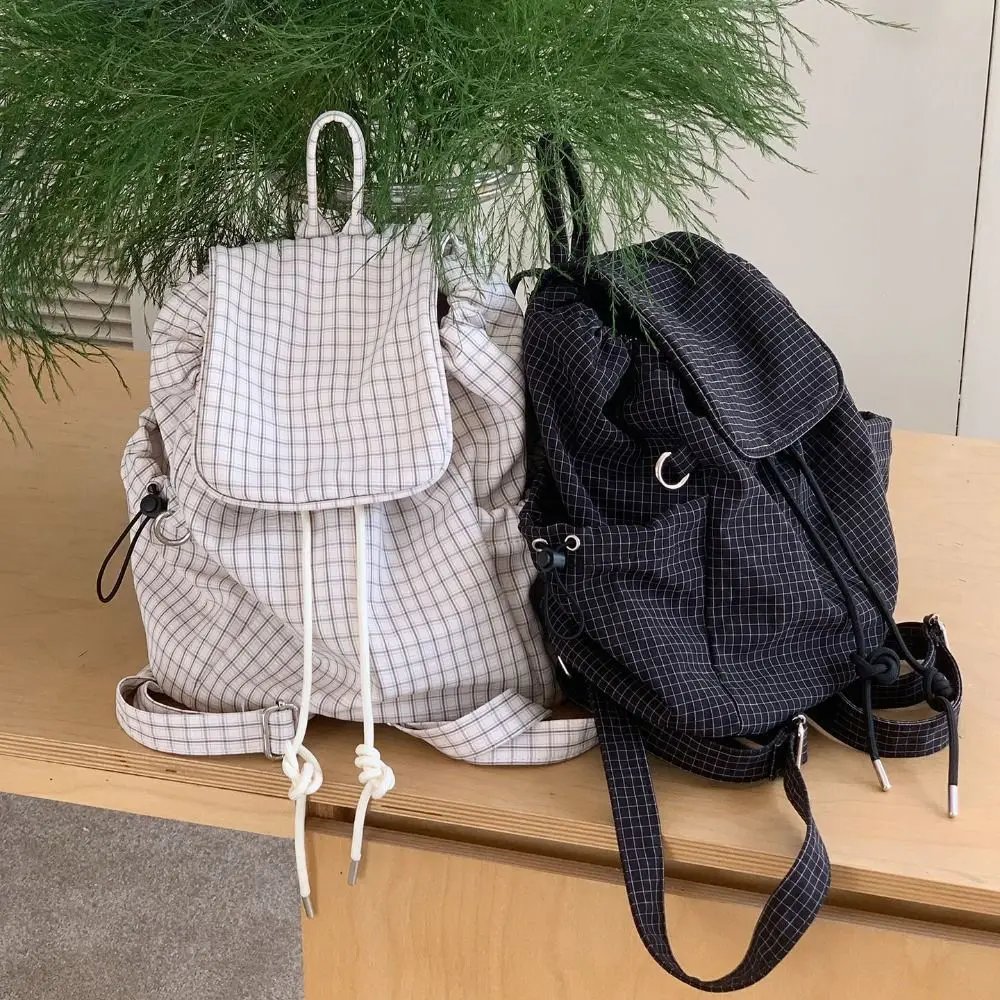 Solid Color Drawstring Backpacks Canvas Korean Ruched Shoulder Bags Light Weight Large Capacity Plaid Nylon Backpacks Unisex
Solid Color Drawstring Backpacks Canvas Korean Ruched Shoulder Bags Light Weight Large Capacity Plaid Nylon Backpacks Unisex