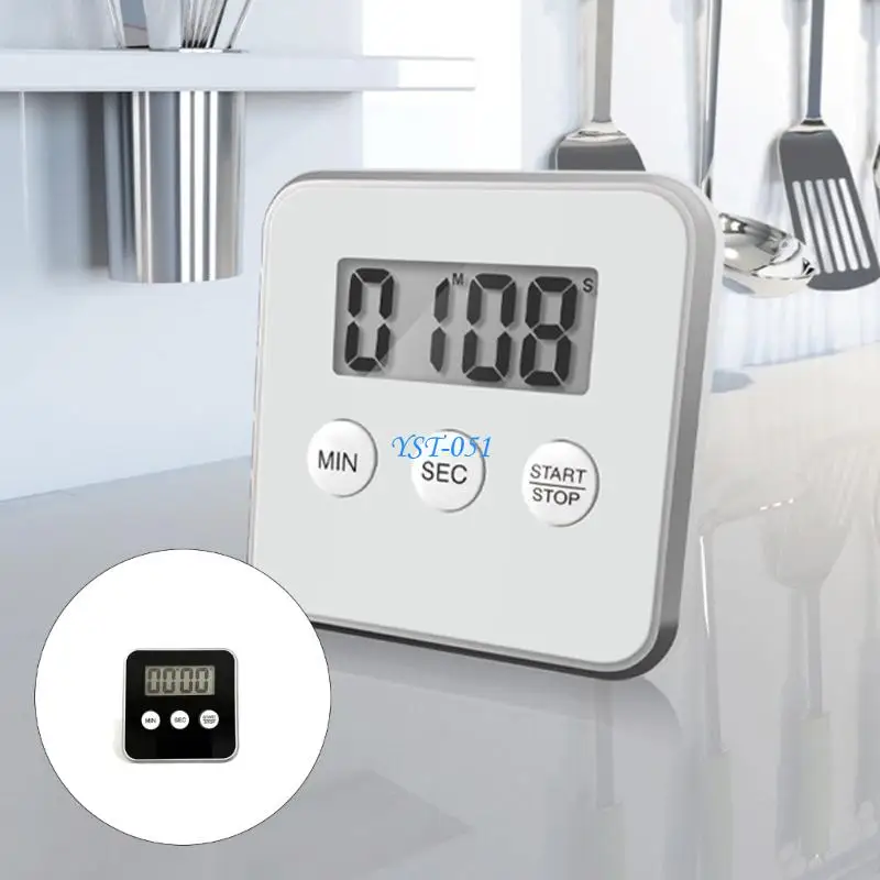 E15A Digital Kitchen Timer With Loud Alarm And Back For Cooking BBQ Baking And Fitness 99 Min 59 Sec Countdown
E15A Digital Kitchen Timer With Loud Alarm And Back For Cooking BBQ Baking And Fitness 99 Min 59 Sec Countdown