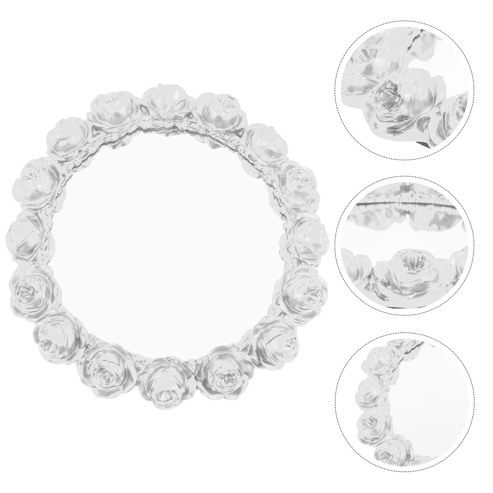 Mirror Rose Flower Decorative Round Tray Jewelry Makeup Perfume Vanity Organizer Tray for Table Desktop Decor Vanity Decor 
Mirror Rose Flower Decorative Round Tray Jewelry Makeup Perfume Vanity Organizer Tray for Table Desktop Decor Vanity Decor