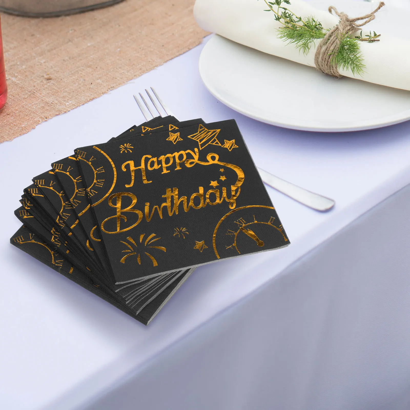 50 Pcs Napkins Black Gold Foil Dot Disposable Paper Dinner Towels Party Decorations Happy Birthday Kids Banquet
50 Pcs Napkins Black Gold Foil Dot Disposable Paper Dinner Towels Party Decorations Happy Birthday Kids Banquet