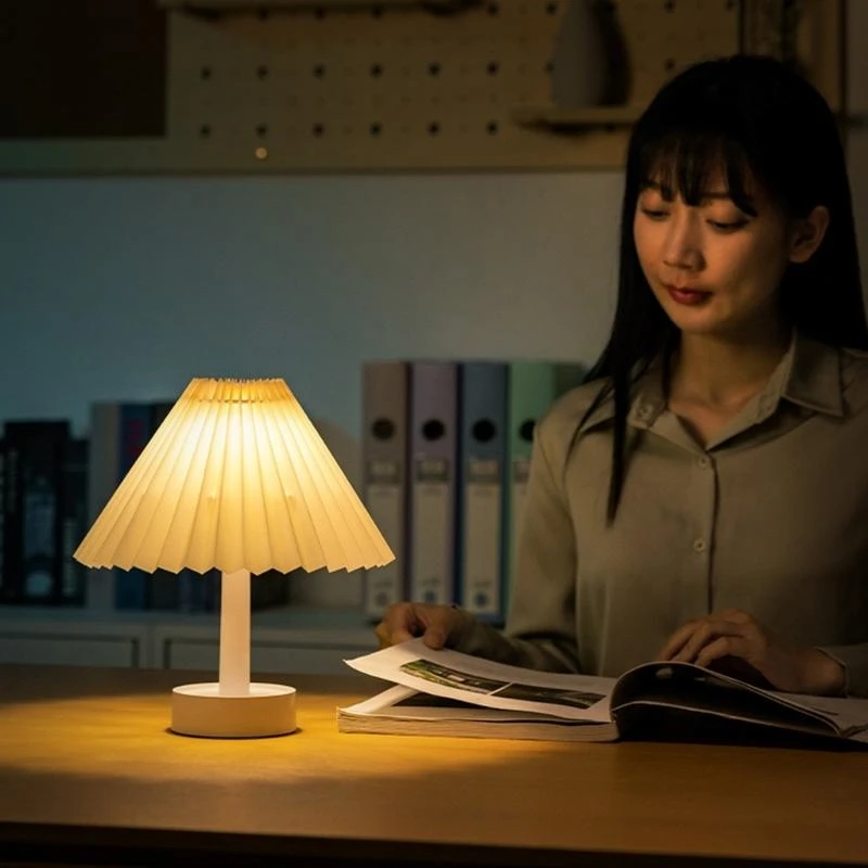 Creative Pleated Table Lamp with Adjustable Lighting Durability Perfectly for Home Dorm and Office Use Y5GB
Creative Pleated Table Lamp with Adjustable Lighting Durability Perfectly for Home Dorm and Office Use Y5GB