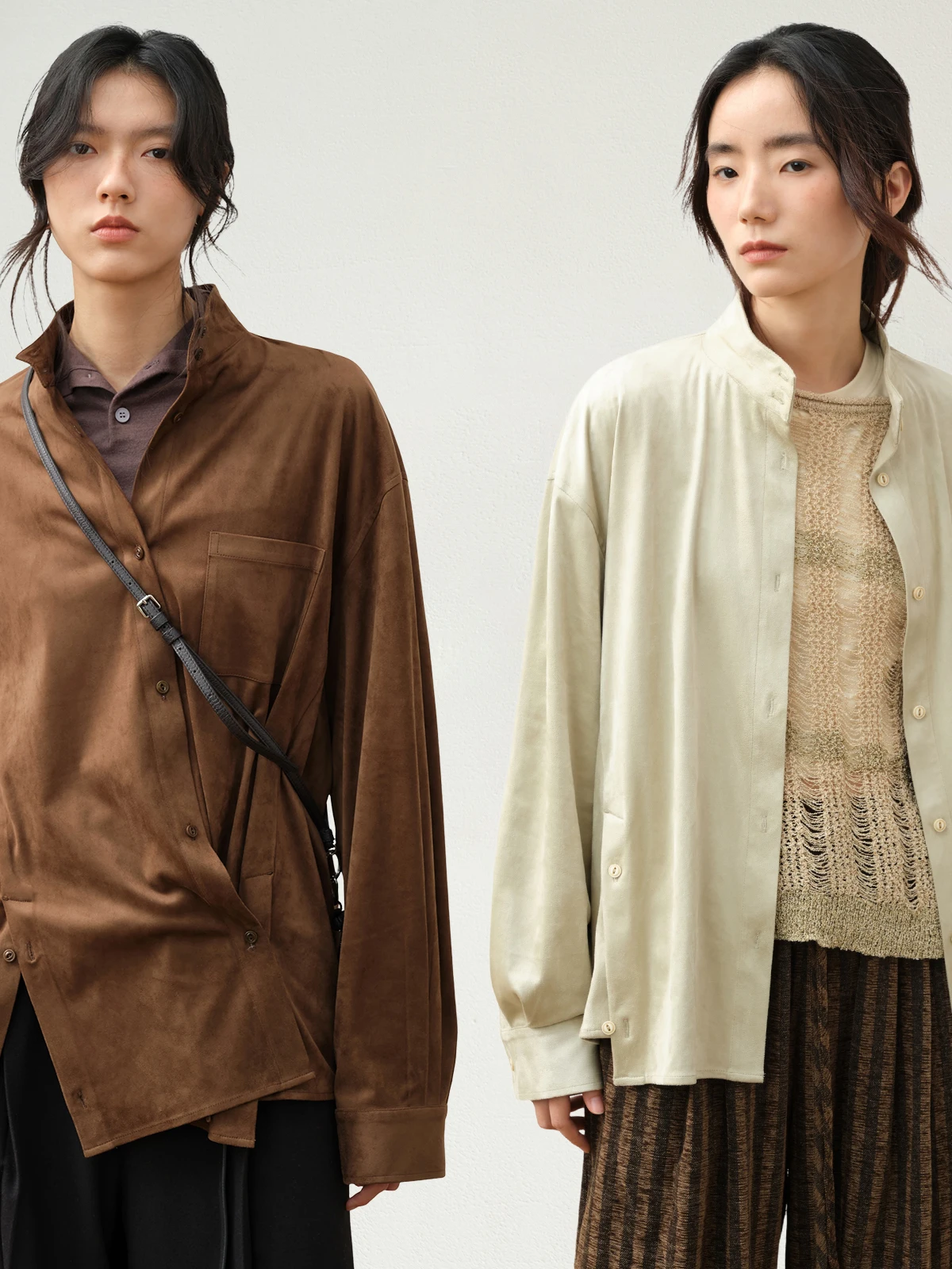 Octopusme Suede irt Повседневный свободный крой с небольшим воротником-стойкой Design Sense Chic Женский топ на пуговицах премиум-класса
Octopusme Suede irt Повседневный свободный крой с небольшим воротником-стойкой Design Sense Chic Женский топ на пуговицах премиум-класса