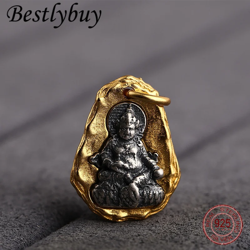 NEW S925 Silver Personalized Three-dimensional Yellow Wealth Pendant Retro DIY Tibetan Cultural Jewelry Accessories
NEW S925 Silver Personalized Three-dimensional Yellow Wealth Pendant Retro DIY Tibetan Cultural Jewelry Accessories