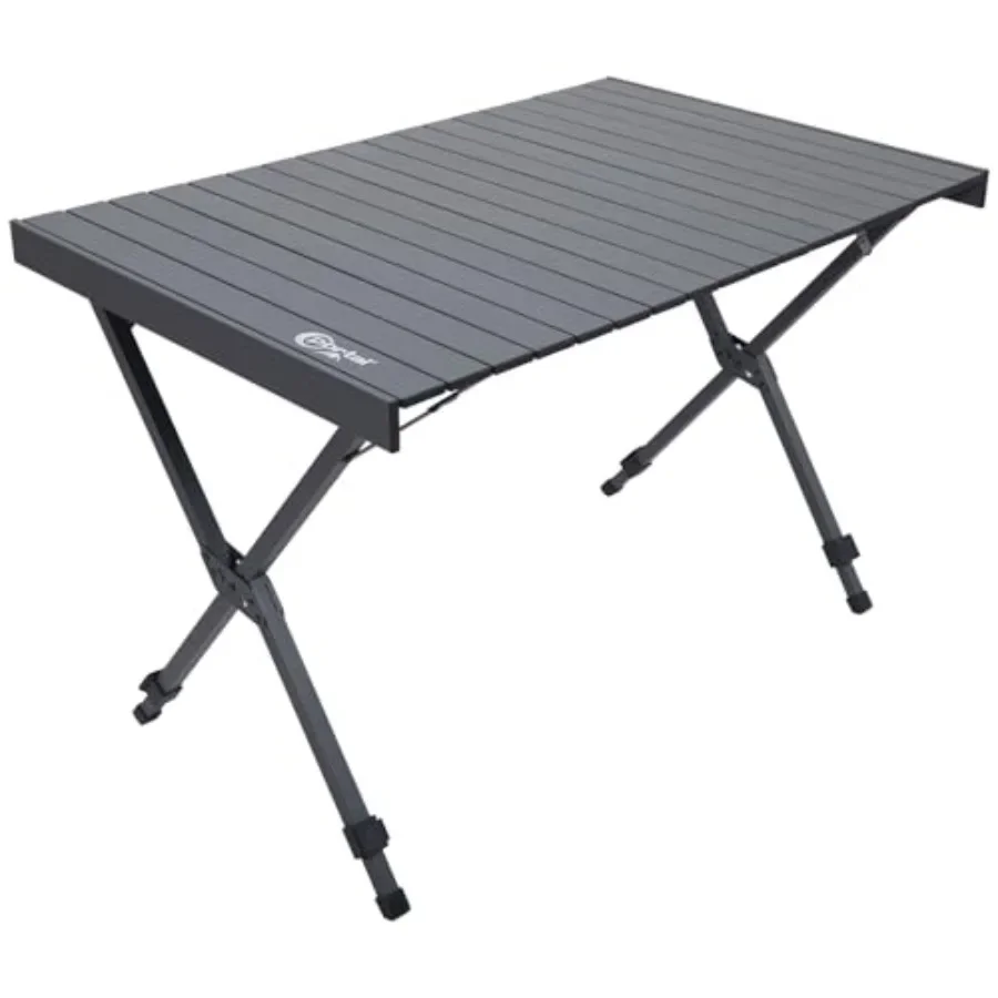 Folding Outdoor Camping Table for Picnic BBQ Tailgating, Aluminum Roll-Up Top with Adjustable Height, Dark Gray Portable Table
Folding Outdoor Camping Table for Picnic BBQ Tailgating, Aluminum Roll-Up Top with Adjustable Height, Dark Gray Portable Table