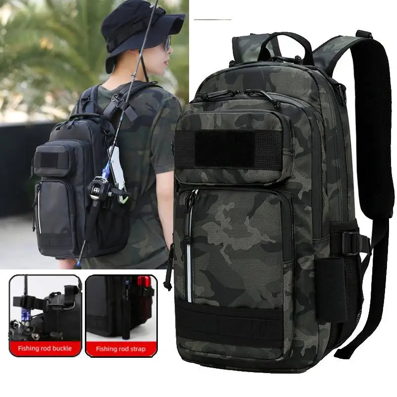 Сумка для рыболовных приманок с держателем удочки, многофункциональный походный рюкзак Molle, сумка для бега на открытом воздухе, кемпинга, спортивный охотничий рюкзак
Сумка для рыболовных приманок с держателем удочки, многофункциональный походный рюкзак Molle, сумка для бега на открытом воздухе, кемпинга, спортивный охотничий рюкзак