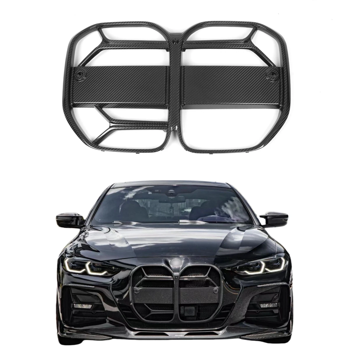 Dry Carbon Fiber CSL Style Front Bumper Grille for BMW 4 Series G22 G26 Auto Part
Dry Carbon Fiber CSL Style Front Bumper Grille for BMW 4 Series G22 G26 Auto Part