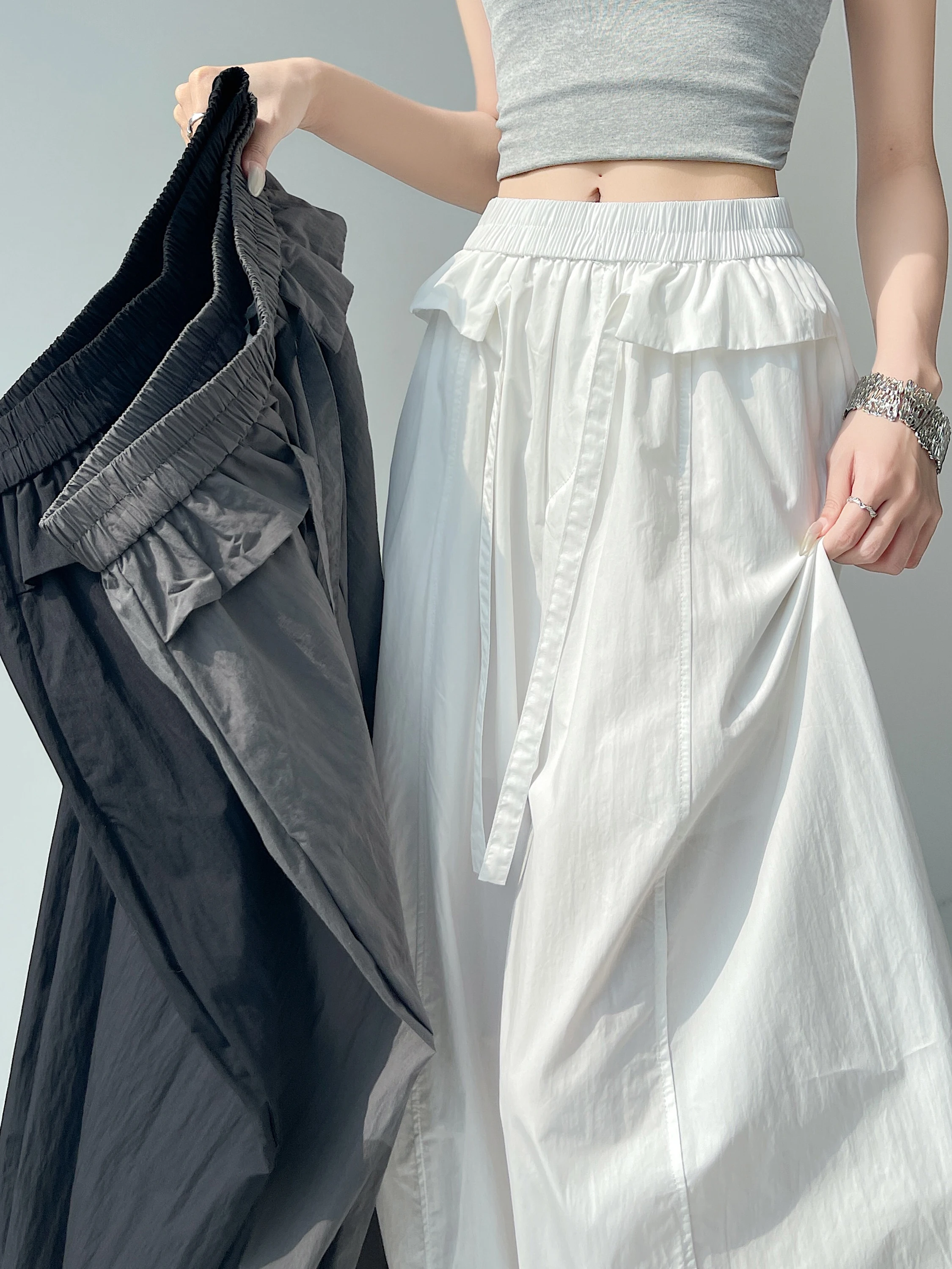White Quick-Dry Wide Leg Pants Women's Summer Thin Small Size Slimming Loose Cuffed Nine Points Casual Wide Leg Pants
White Quick-Dry Wide Leg Pants Women's Summer Thin Small Size Slimming Loose Cuffed Nine Points Casual Wide Leg Pants