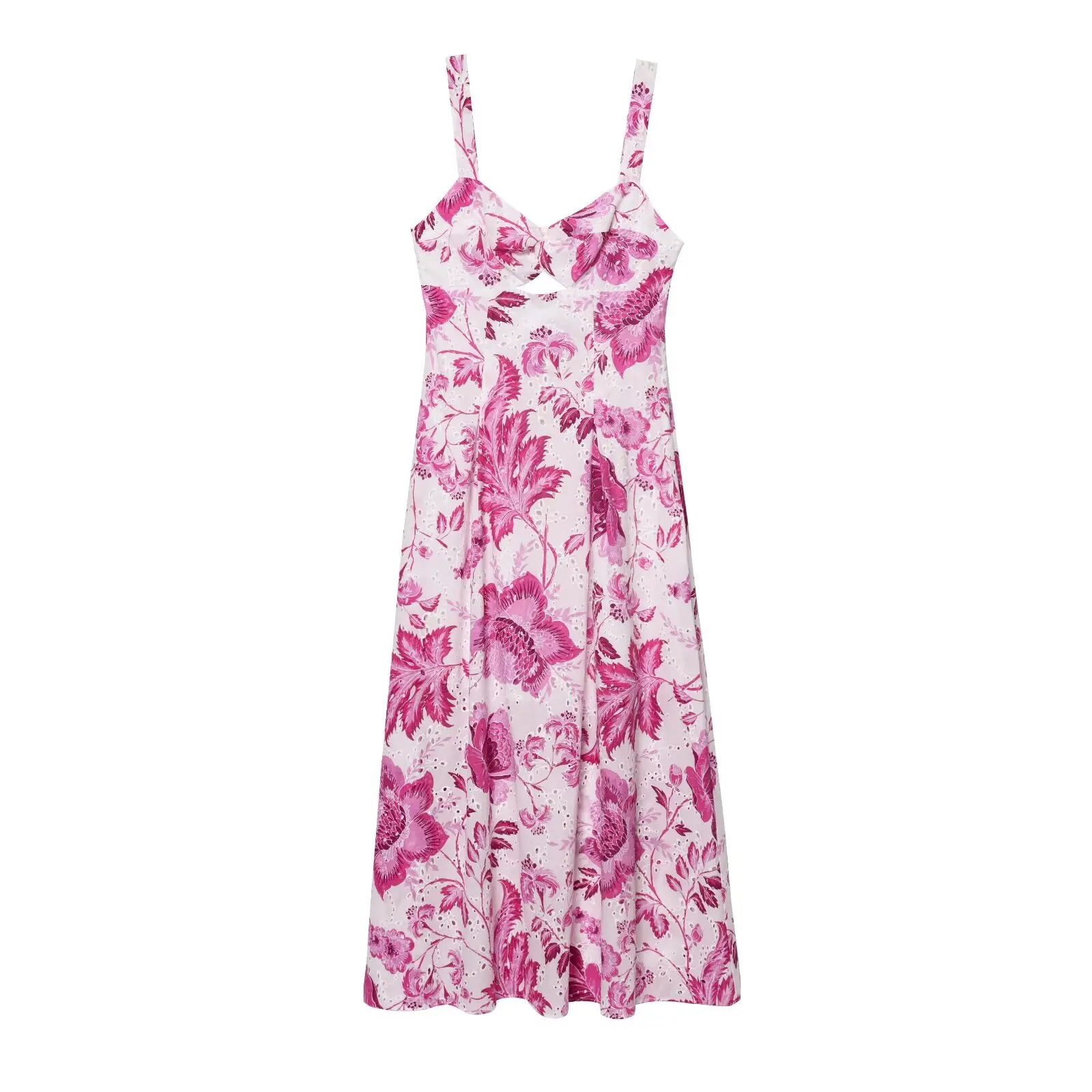 BM&MD&ZA Womens Sexy Elegant Sleeveless Wide - Strap Midi - length Printed Dress with Embroidery and Cut - Out Decoration
BM&MD&ZA Womens Sexy Elegant Sleeveless Wide - Strap Midi - length Printed Dress with Embroidery and Cut - Out Decoration