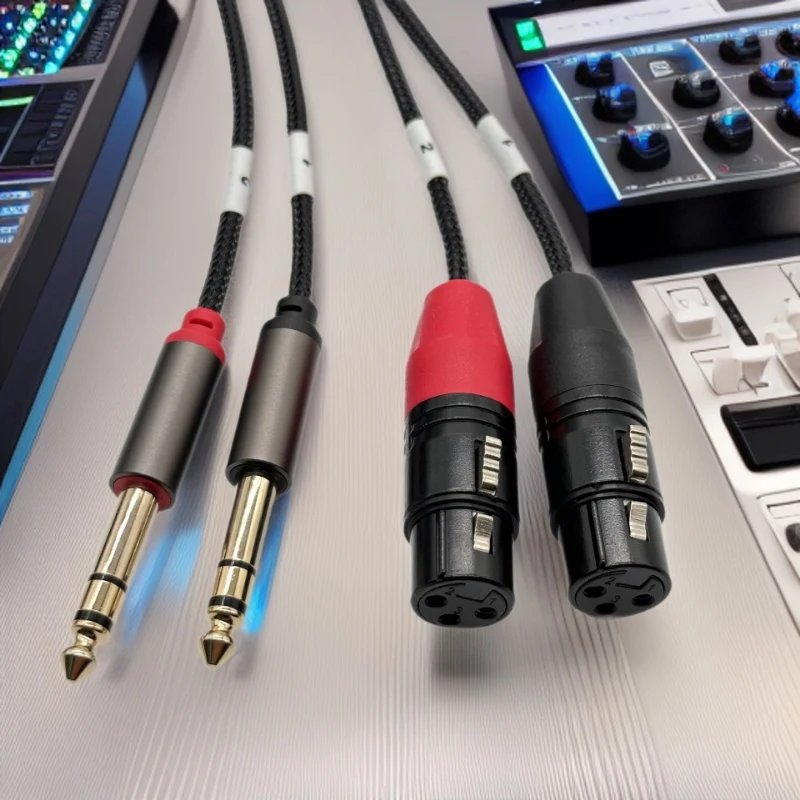 HiFi Dual 6.5 to 2XLR Cable 1/4" Jack TS/TRS 6.5mm to XLR Male/Female 3Pin Audio Cable for Speaker Mixer Microphone
HiFi Dual 6.5 to 2XLR Cable 1/4" Jack TS/TRS 6.5mm to XLR Male/Female 3Pin Audio Cable for Speaker Mixer Microphone