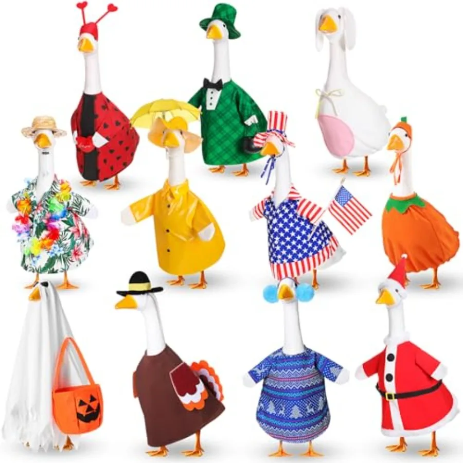 Holiday porch goose outfits for all seasons: polyester fabric white and red weather-resistant outdoor patio lawn decor
Holiday porch goose outfits for all seasons: polyester fabric white and red weather-resistant outdoor patio lawn decor
