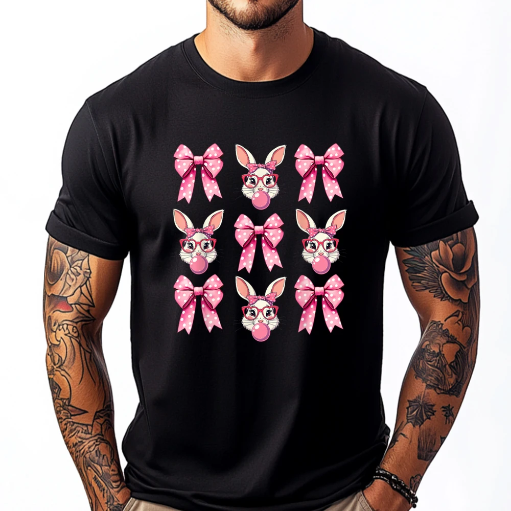 Bunny Face Coquette Bow Easter Day Girl Plain T Shirts Wholesale Camiseta Masculina Casual Tee Shirt Items Lowest Prices
Bunny Face Coquette Bow Easter Day Girl Plain T Shirts Wholesale Camiseta Masculina Casual Tee Shirt Items Lowest Prices