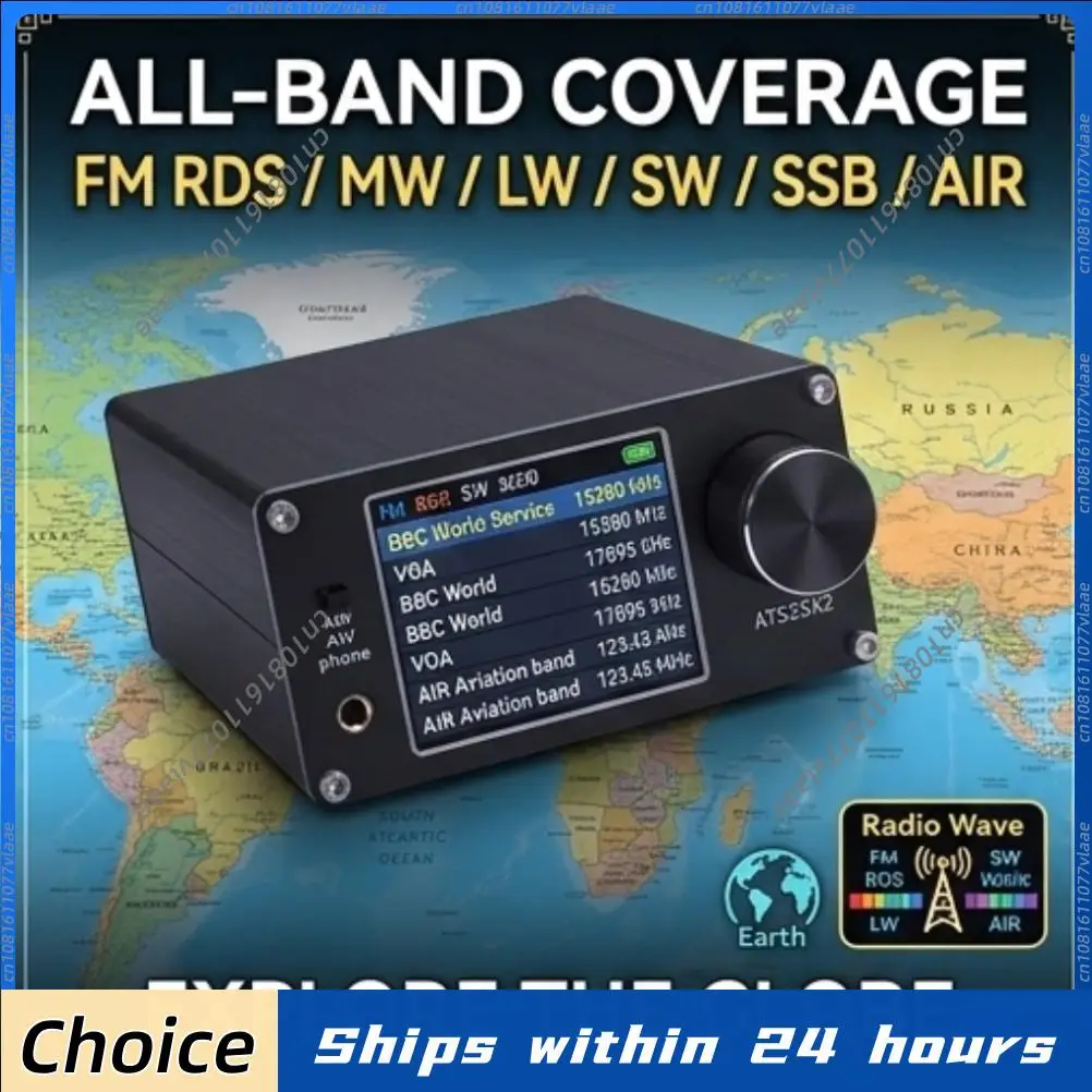 ATS25X2 Full Band Radio Receiver Si4732 Chip Touch Screen FM RDS AM LW MW SW SSB AIR Aviation Band DSP Receiver with Antenna
ATS25X2 Full Band Radio Receiver Si4732 Chip Touch Screen FM RDS AM LW MW SW SSB AIR Aviation Band DSP Receiver with Antenna