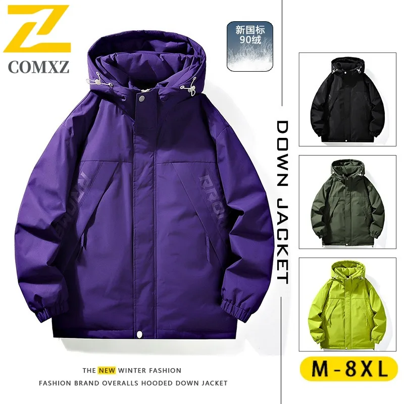 COMXZ Down Jacket Men National Standard 90% White Duck Down Workwear Hooded Korean Style Waterproof Windbreaker Climbing Suit
COMXZ Down Jacket Men National Standard 90% White Duck Down Workwear Hooded Korean Style Waterproof Windbreaker Climbing Suit
