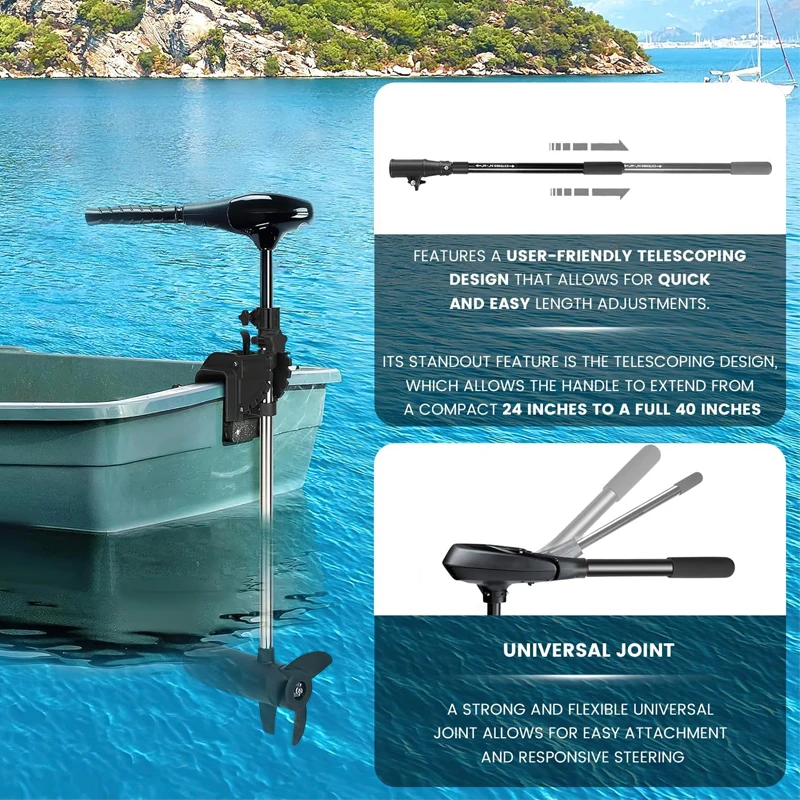 Outboard Telescoping Extension Handle 1854108 MKA-44 (Extends from 24" to 40") for Minn Kota Transom-Mount Trolling Motors
Outboard Telescoping Extension Handle 1854108 MKA-44 (Extends from 24" to 40") for Minn Kota Transom-Mount Trolling Motors