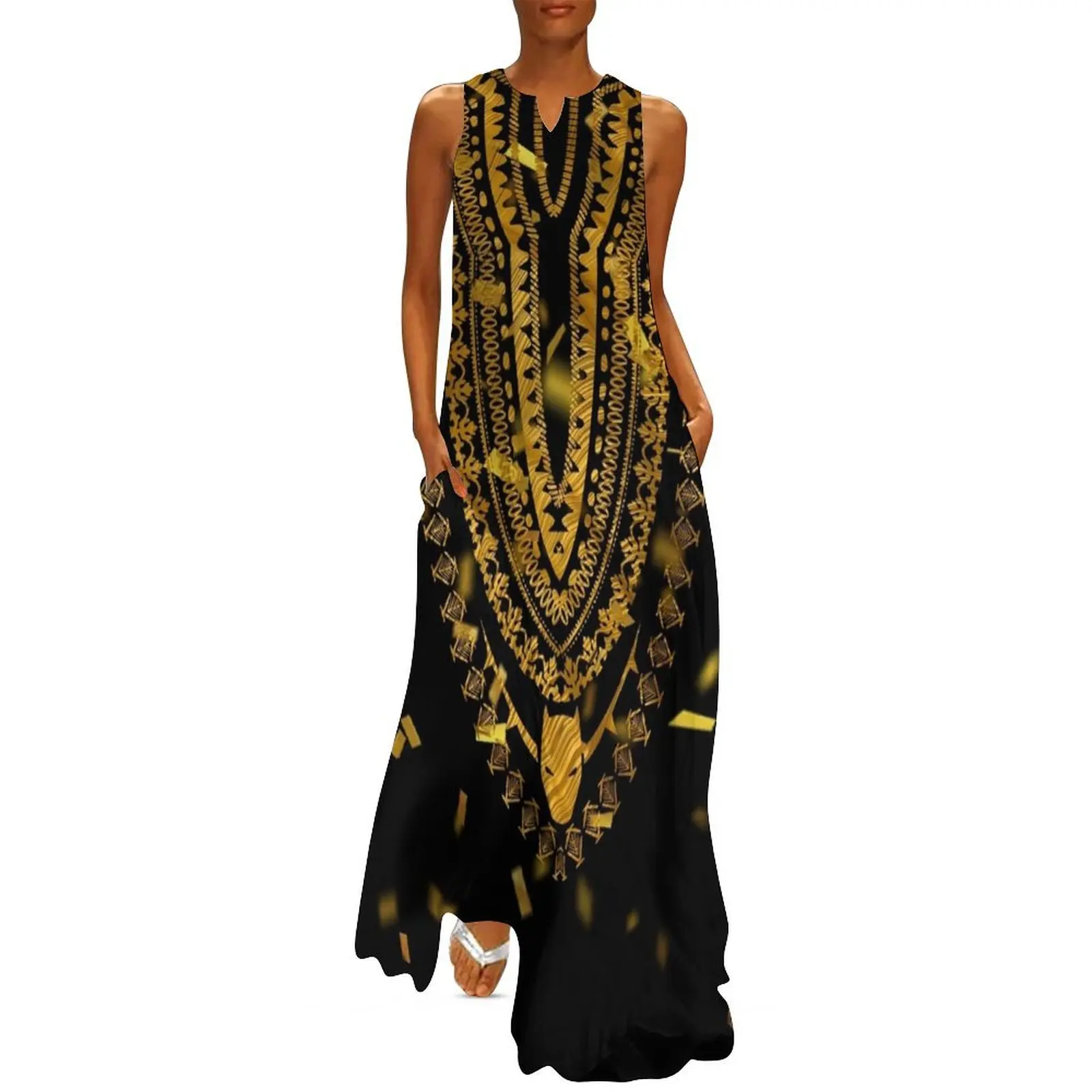 Wakandan Dashiki Gold Festive Long Dress women's summer dress 2025 dress dresses clothes for women woman
Wakandan Dashiki Gold Festive Long Dress women's summer dress 2025 dress dresses clothes for women woman