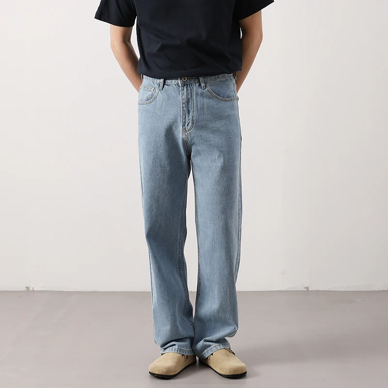 Classic American Casual Waed Denim Jeans Men's mid High Waist Streetwear Versatile Trendy Loose Straight Leg Pants
Classic American Casual Waed Denim Jeans Men's mid High Waist Streetwear Versatile Trendy Loose Straight Leg Pants