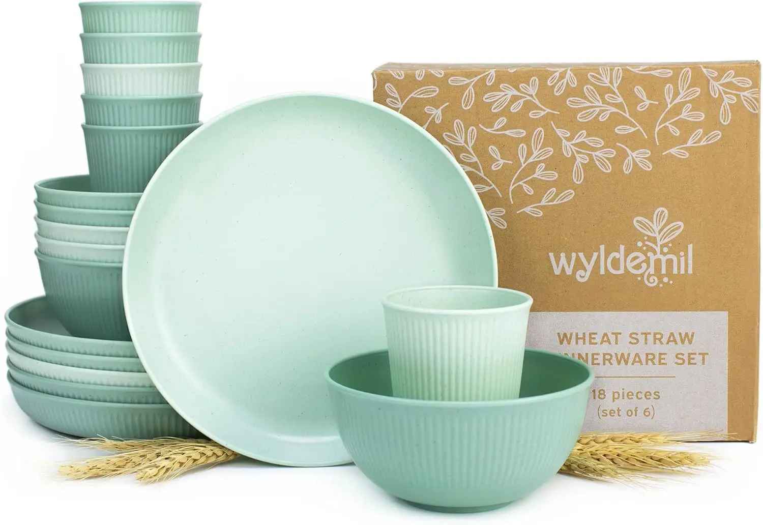 Wheat Straw Dinnerware Sets for 6, Microwave and Dishwasher Safe, Reusable and Durable, Unbreakable
Wheat Straw Dinnerware Sets for 6, Microwave and Dishwasher Safe, Reusable and Durable, Unbreakable