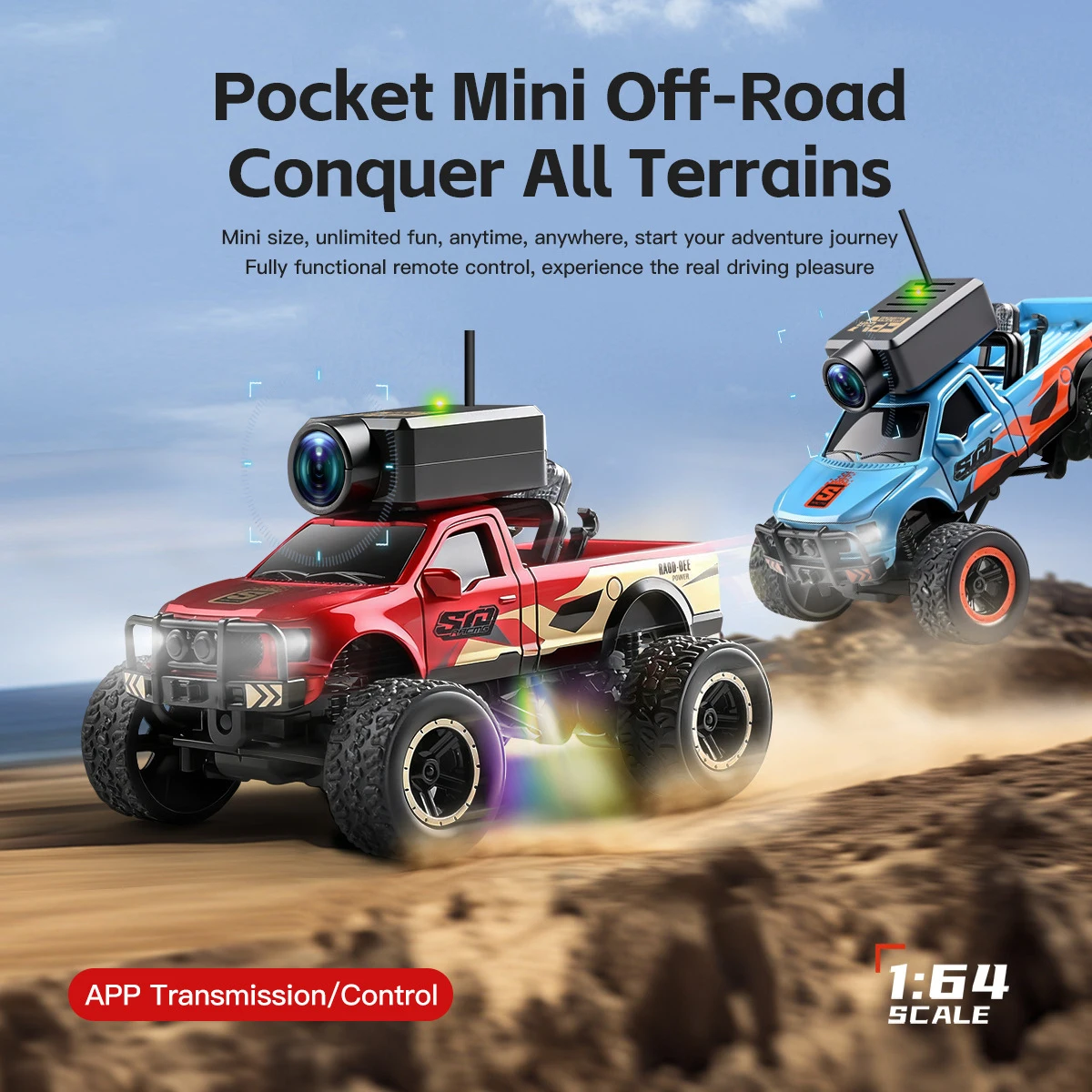 1/64 2.4G RC HD Camera High Speed Car Mini Off-road Vehicle Model With Light APP Remote Control WiFi Desktop Kids Toys Boy Gifts
1/64 2.4G RC HD Camera High Speed Car Mini Off-road Vehicle Model With Light APP Remote Control WiFi Desktop Kids Toys Boy Gifts