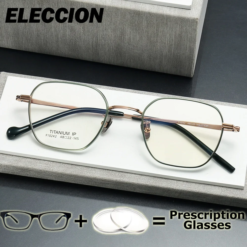 ELECCION Prescription Glasses Anti Blue Ray Ultra Light Pure Titanium Round Women Men Eyewear Presbyopia Myopia Glasses Frame
ELECCION Prescription Glasses Anti Blue Ray Ultra Light Pure Titanium Round Women Men Eyewear Presbyopia Myopia Glasses Frame