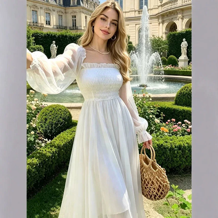 New Arrival Summer Long-Sleeve Waist-Defined Off-Shoulder Elegant Fairy Dress for Women
New Arrival Summer Long-Sleeve Waist-Defined Off-Shoulder Elegant Fairy Dress for Women