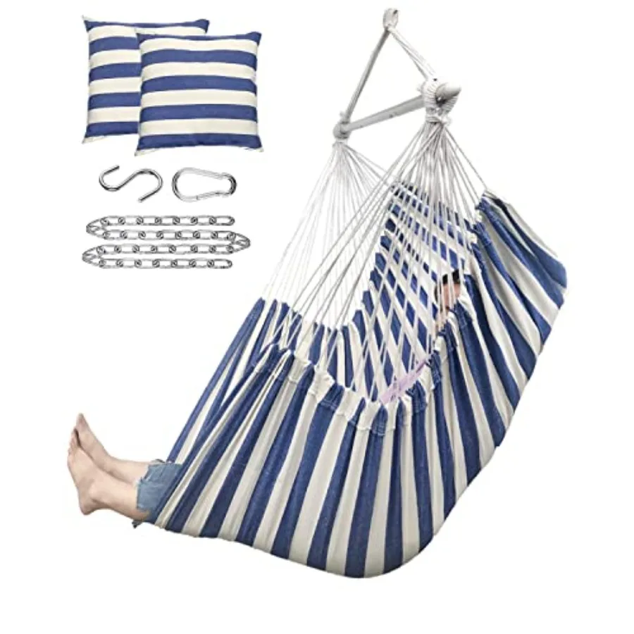 Hammock Chair for indoor outdoor bedroom patio use, polyester fabric, navy blue, 32 bigger XXL size with 500lbs capacity and he
Hammock Chair for indoor outdoor bedroom patio use, polyester fabric, navy blue, 32 bigger XXL size with 500lbs capacity and he