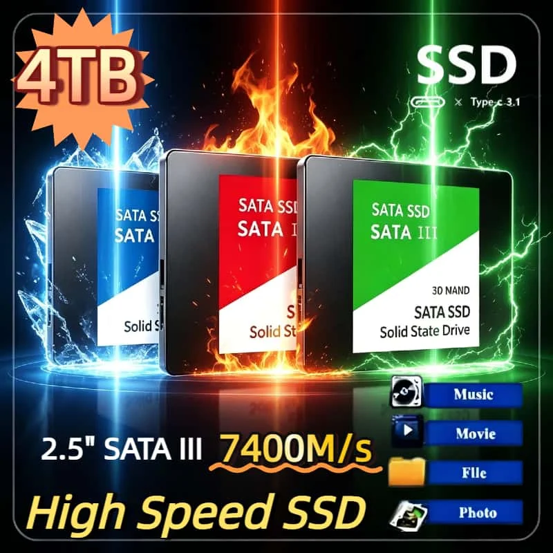 500GB Ultra Portable External SSD USB 3.0 7400MBs Shockproof Metal Casing Solid State Drive for Laptop PC Hard Disk Pro Pocket
500GB Ultra Portable External SSD USB 3.0 7400MBs Shockproof Metal Casing Solid State Drive for Laptop PC Hard Disk Pro Pocket